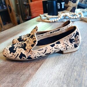 Sesto Meucci Kandi Loafer Beige/Black Made In Italy 5.5M